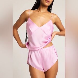 2 pc Set: Negative Underwear Eclipse Washable Silk Cami & Mini Short in Babe